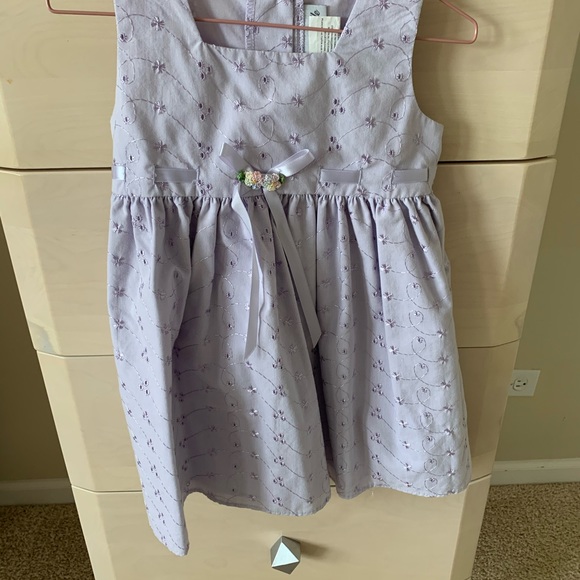 Jona Michelle. Purple Eyelet Lace Dress:  Size 2T - Picture 2 of 5